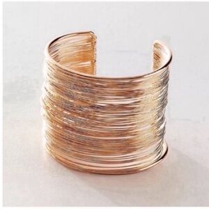 New!  Gold Tunnel Wire Cuff Bracelet NWOT